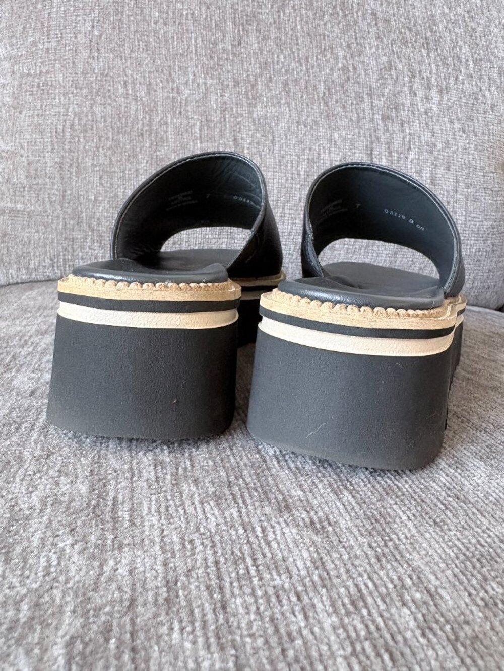 Paul Green May Slide Sandal - Black Leather - US Women's Size 9.5, UK 7 - Picture 6 of 7
